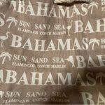 Bahamas Drawstring Rope Beige Backpack Pouch Tote Vacation Beach Bag Photo 2