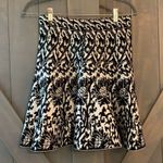 Xhilaration Blck & White floral flare skater skirt Photo 1