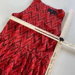 Jack by BB Dakota Jack BB Dakota‎ Dress Women's Small Pink Red Chevron Keyhole Mini Photo 6