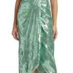 Derek Lam 10 Crosby Lexi Sequin Spaghetti Strap Dress Asymmetrical Size 0 NWT Green Photo 0