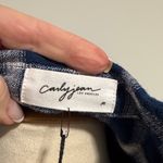 Carly Jean Los Angeles  Navy and White Plaid Shirt Photo 1