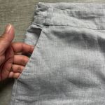 Loft Ann Taylor Linen Blend Light Gray And Silver Shorts Size 10 Photo 2