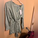 ZARA NWT  satin effect light green mint mini dress xs Photo 2