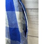 J Crew F. Printed Linen Cotton Sidewalk Mini Skirt SIZE 2 blue white plaid Photo 2