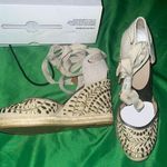 ALDO Women's Cream Espadrille Wedge Sandals size 8 Photo 2