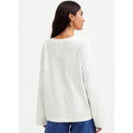 Madewell Easy Crewneck Long Sleeve Tee Top Oversized Relaxed White Basics S NWT Photo 3