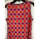 JUDE CONNALLY Beth Dress Mod Geometric Nylon Y2K Sport Casual Travel Knee Length Orange Photo 5