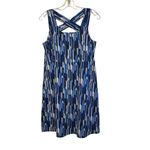 Aventura Clothing Langley Tank Dress Geometric Striped Size Medium Blue Photo 1