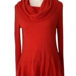 Anthropologie Maeve  orange knit turtleneck long sleeve top size S Photo 0