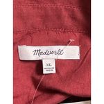 Madewell  XL Oversized Popover Blouse Red Cotton Viscose Long Sleeve NWT $88 Photo 1