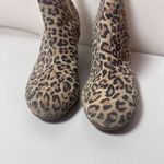 Toms Womens Beige Kelsey Leopard Print Suede Bootie Ankle Boots Wedge He… Photo 3