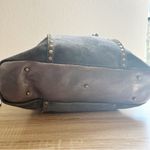 MARLON Gray Made In Italy Suede Studded Slouchy Tote Photo 7