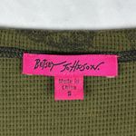 Betsey Johnson Vintage Runway Bee Brand Waffle Knit Midi Dress Retro Green S Photo 7