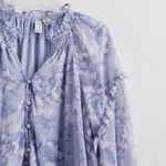 Joie  Floral Button Down Long Sleeve Ruffle Blouse Photo 2