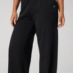 Fabletics  Women's cozy fleece high rise wide leg sweatpants black Photo 0