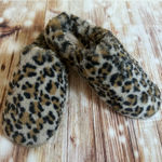 Francesca's Francesca’s indigo rd. Tekle Leopard Print Faux Fur Scuff Slippers Size 8 Photo 0