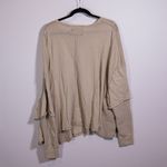 We The Free People Kick Flip Long Sleeve Henley Front Pocket Tee Shirt Beige S Photo 0