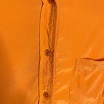 Equipment Femme Pumpkin Orange 100% Silk Button Down Shirt Size Large Photo 4