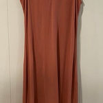 Topshop  Rust Ribbed Sleeveless Maxi Dress Size 8 Photo 0