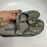 Alegria  snake skin print mary Jane mules gray cream‎ size 39 Photo 3