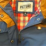 Picture Kate Organic Clothing Blue & Tan Zip Up Jacket w/ Hood Women’s Medium Photo 11