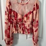Free People π Daphne Romantic Floral Top Size S NWT Photo 8