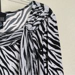 Animal Print Chic Black White Classic Office Modest Stretchy Cowl Neck Plus Size Size undefined Photo 2