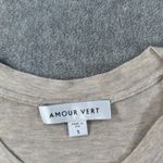 Amour Vert Crew Neck Ruffle Hem Top Women's Small Beige Dolman Sleeve Laganlook Photo 3