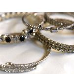 Source Unknown Party Glitter 5 Crystal/Rhinestone Silver Tone 6" Stackable Y2k Glam Bracelets Photo 3