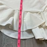 Selfie Leslie NWT  Cupid's Bow V-Neckline Ruffle Shoulder Bodycon Dress White XL Photo 4