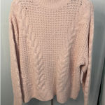 Sonoma  Goods For Life Womens XL Pink Cable Knit Mock Neck Sweater Soft‎ Photo 0