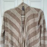 Barefoot Dreams  CozyChic Lite Island Wrap Cardigan Calypso Beige Stripe 436 S/M Photo 3