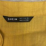 SheIn Mustard Yellow Short Sleeve V-Neck Mini Dress Size 4 Photo 6