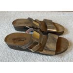 Naot Leather Nancy Sandals Bronze Gold Size‎ 42 US 11 11.5 Slip On Slides Brown Photo 1