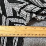 Vintage Y2K Lasania Black Silver Geometric Crinkle Knit Long Sleeve Top Sz 12 Photo 2