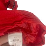 Ellison  Women's Size Large Red Embroidered Ruffled Sleeves‎ Blouse Photo 7