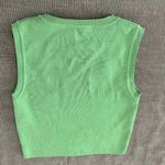 ZARA Women’s Trendy Bright Crop Top Shirt Green Sz M Medium Viscose Blend Photo 9