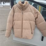 Tahari NWT  Rib Quilt Tan Puffer Jacket XL Photo 6