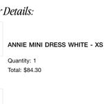 ANNIE MINI DRESS OUTCAST EXCLUSIVES⭐️ White Size XS Photo 5