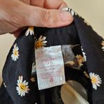 No Boundaries  Black Floral Daisy Button Up Blouse Photo 1