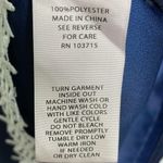 Nanette Lepore  Sleeveless Navy Blue Swing Dress with White Flower Trim size 8 Photo 6