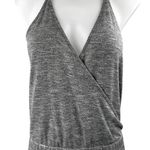 Lou & grey Gray Crossover Front Sleeveless Cami Camisole Wrap Jumpsuit Romper S Photo 2