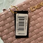 Bebe Woven Pink Satchel with Gold Logo Blush Pink NWT Photo 5