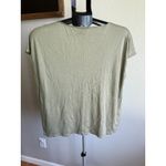 Chico's ModalnLight Olive Green Swing Flowy Soft Cozy Scoopneck Short Sleeve L Photo 1