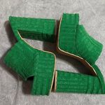 Vibrant Green Suede Wedge Shoes Size 7 Photo 0