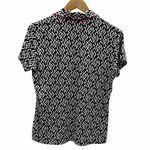Sport Haley Geometric Print Golf Polo Shirt Black White Pink Womens Medium Photo 8