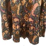 MELLODAY V Neck Tunic Top Mini Dress Floral Tiered Long Sleeve Pullover L Photo 3