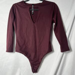 Victoria's Secret  Sport Burgundy‎ Long-sleeve Bodysuit Size S Photo 0