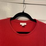 J. Jill Size M Red Pink Long Sleeve Sweatshirt Mini Dress Pockets Crew Neck Size M Photo 1