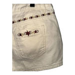 NWT VRG Girl Floral Embroidered Cream Denim Short Size 14 Photo 2